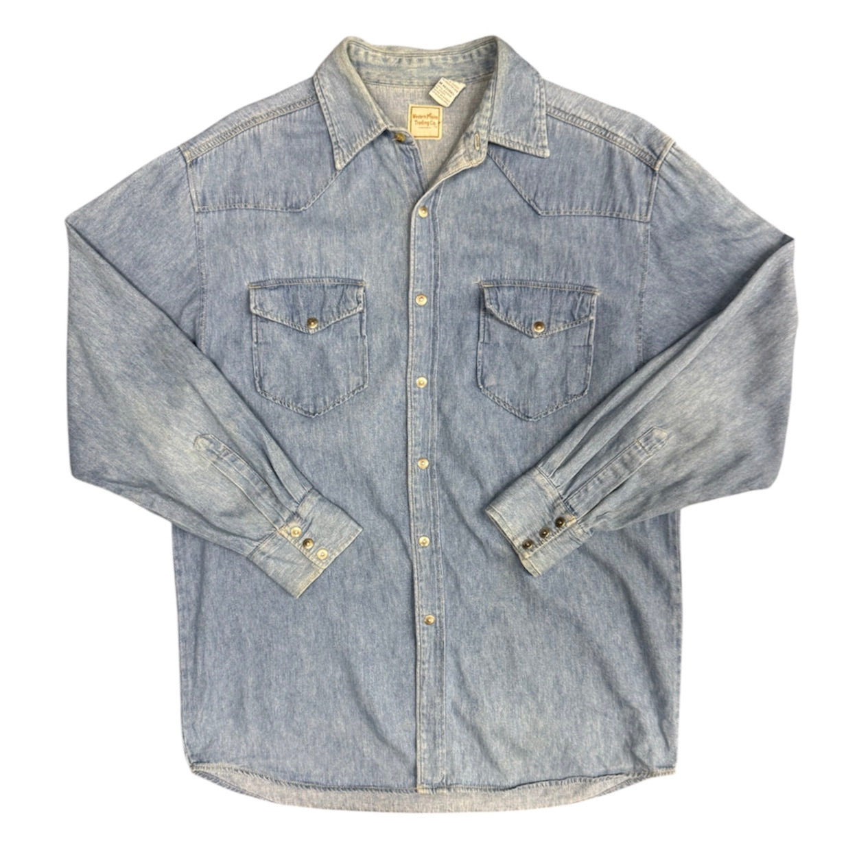 Western Plains Trading Co. Light Blue Denim Shirt