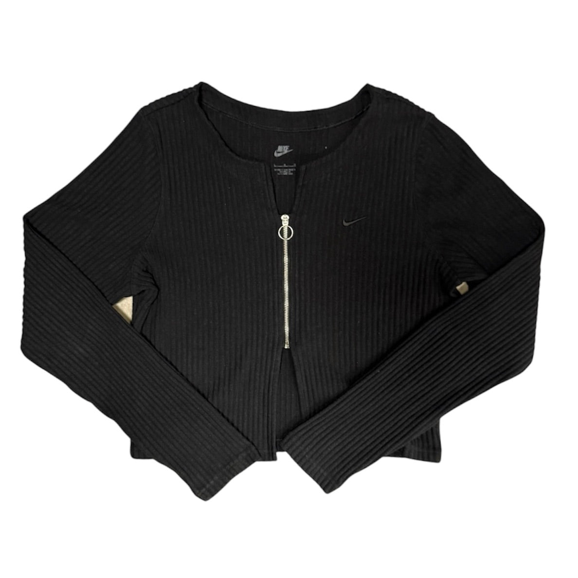 Nike Black Crop Zip Top (W)
