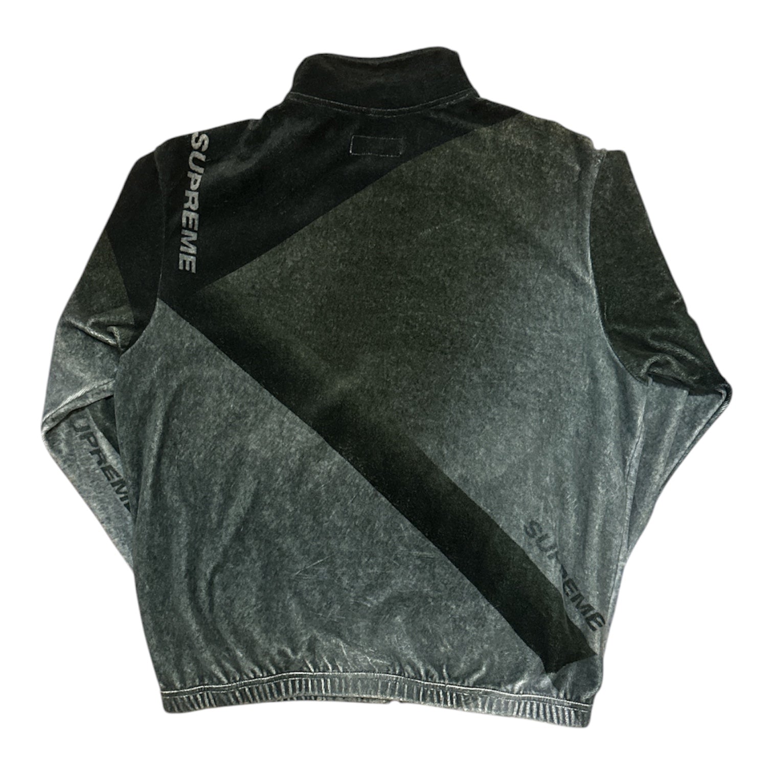 Supreme SS23 Geo Velour Black Track Jacket