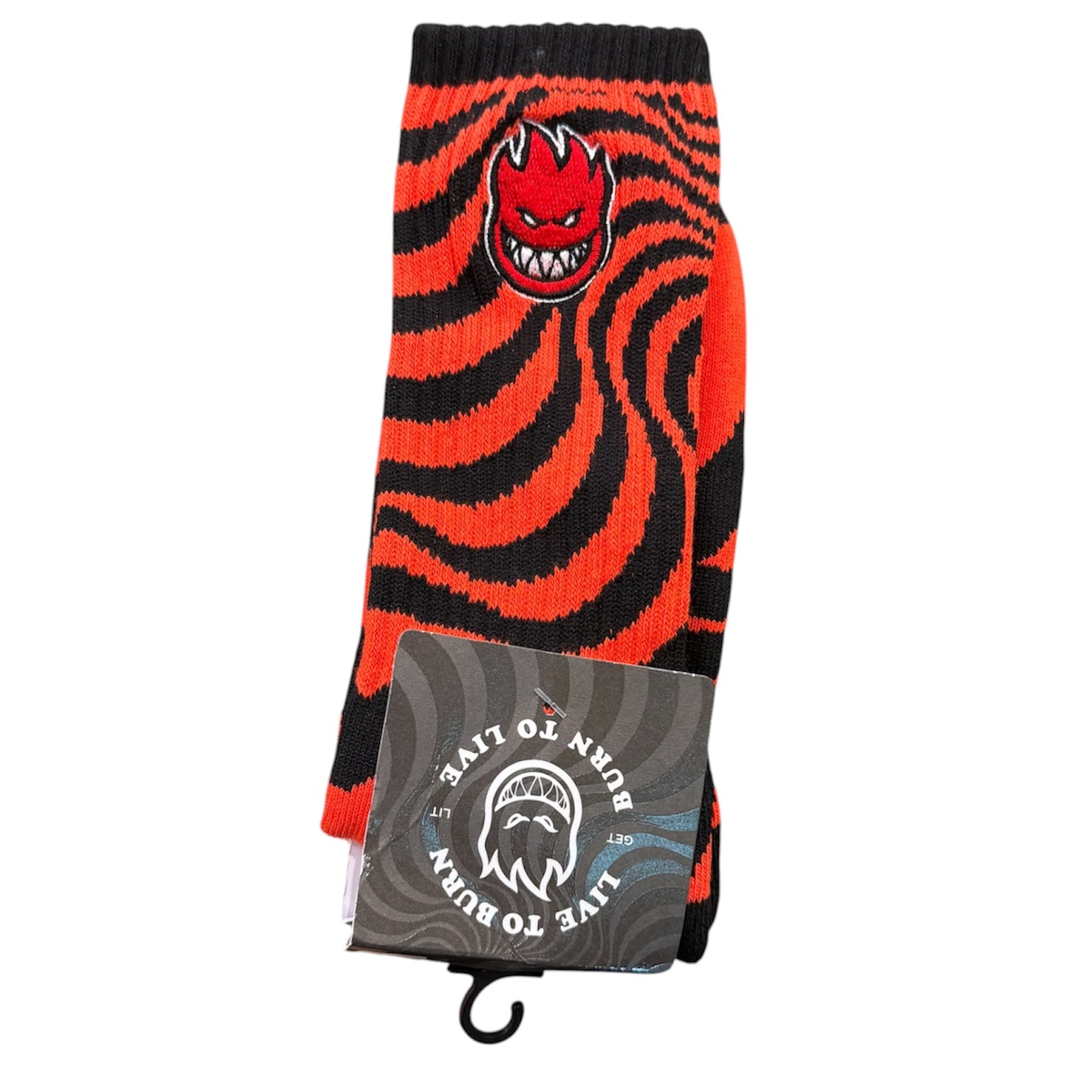Spitfire Live To Burn Red Swirl Socks