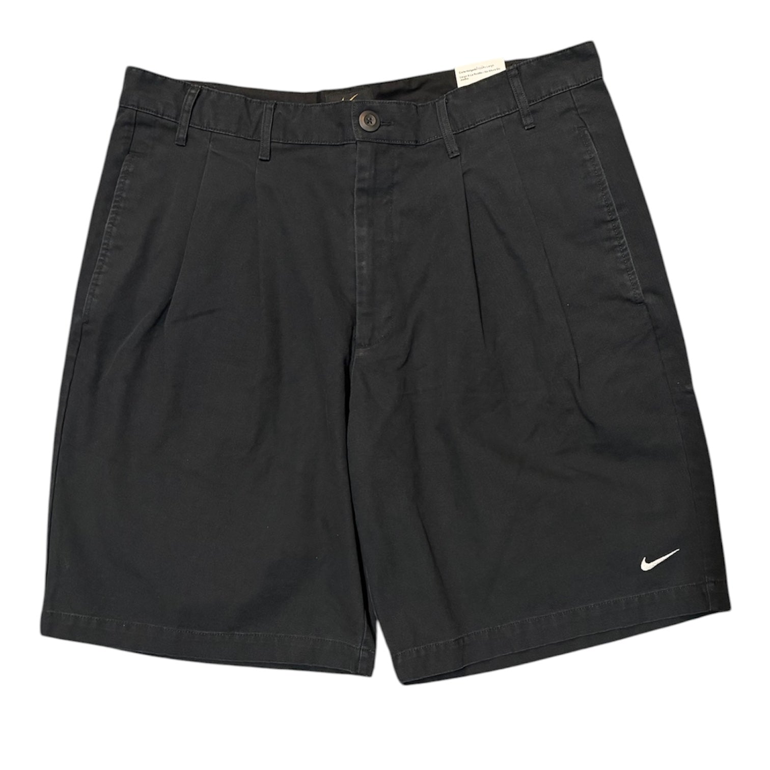 Nike Life Pleated Washed Black Chino Shorts