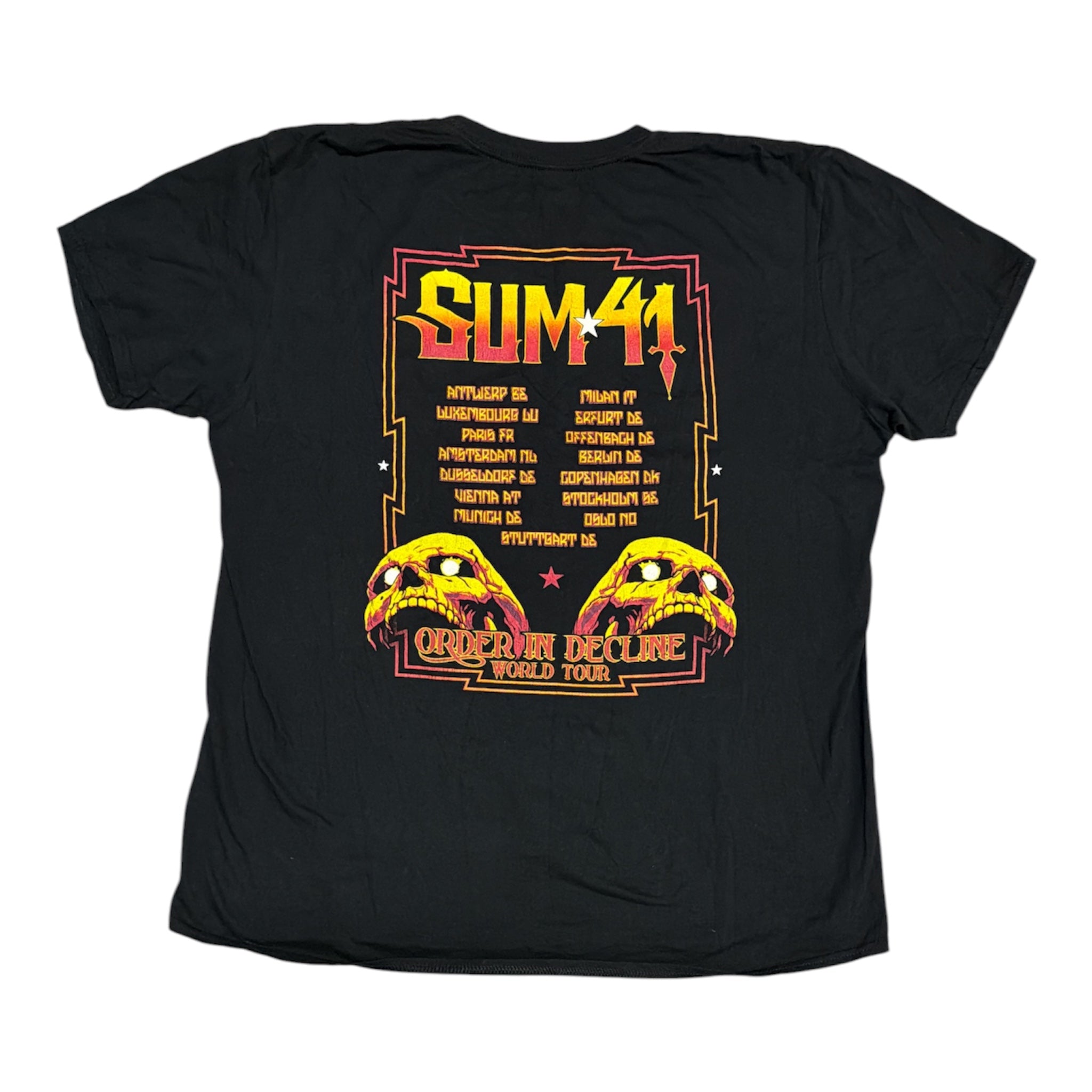 Sum 41 Order In Decline World Tour Black Tshirt