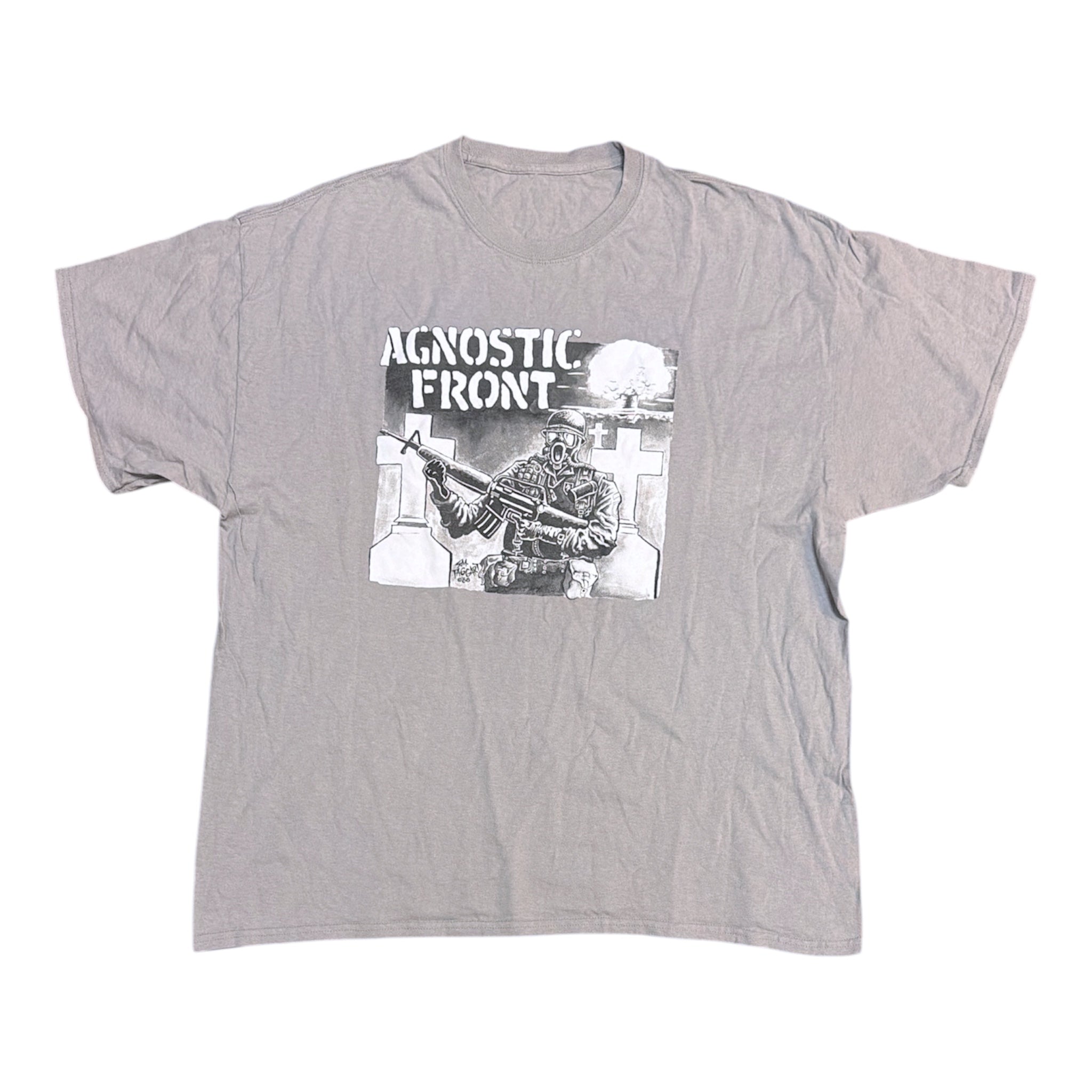 Agnostic Front Gas Mask Grey Tshirt