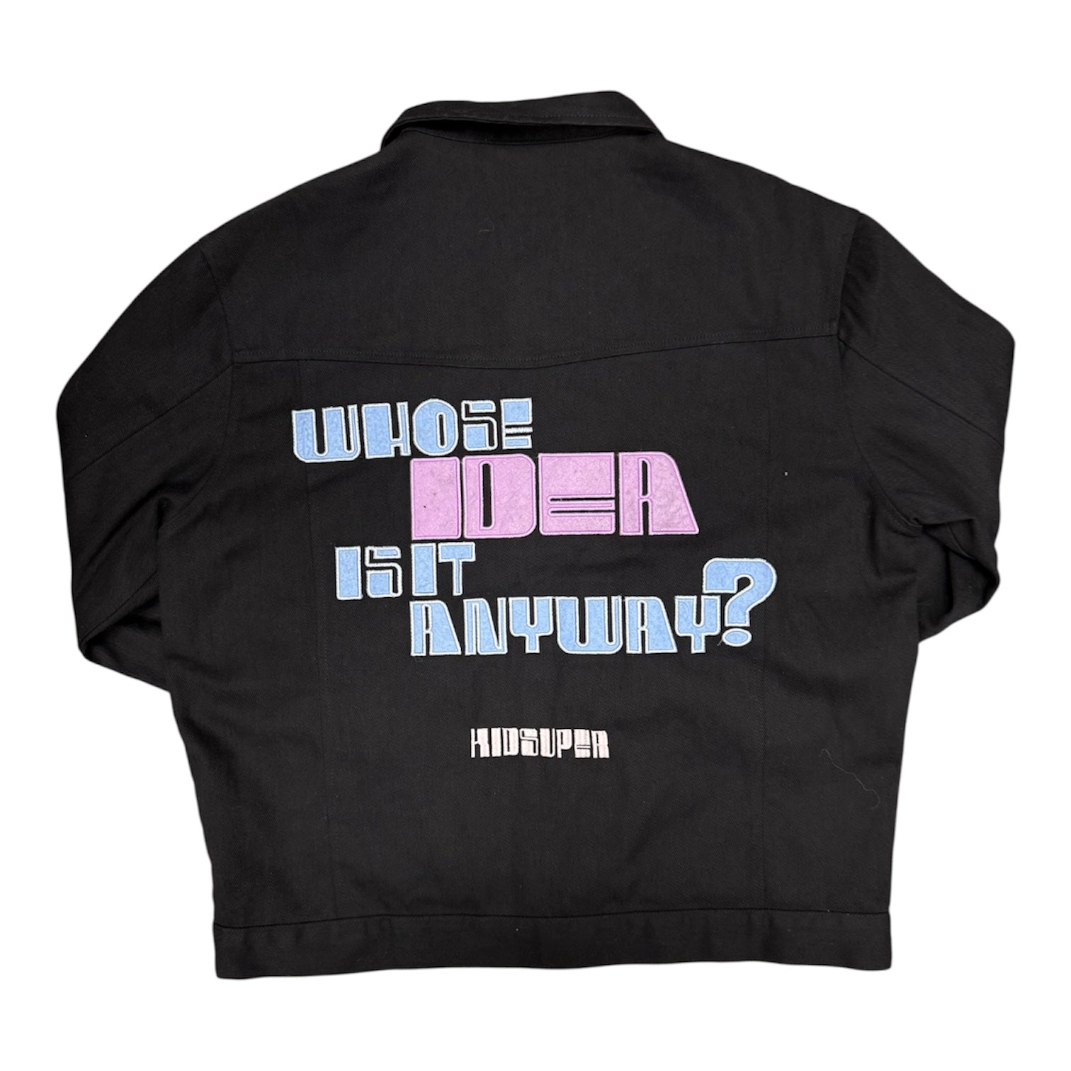 KidSuper SS24 Whose Idea Is It Anyway Black Jacket