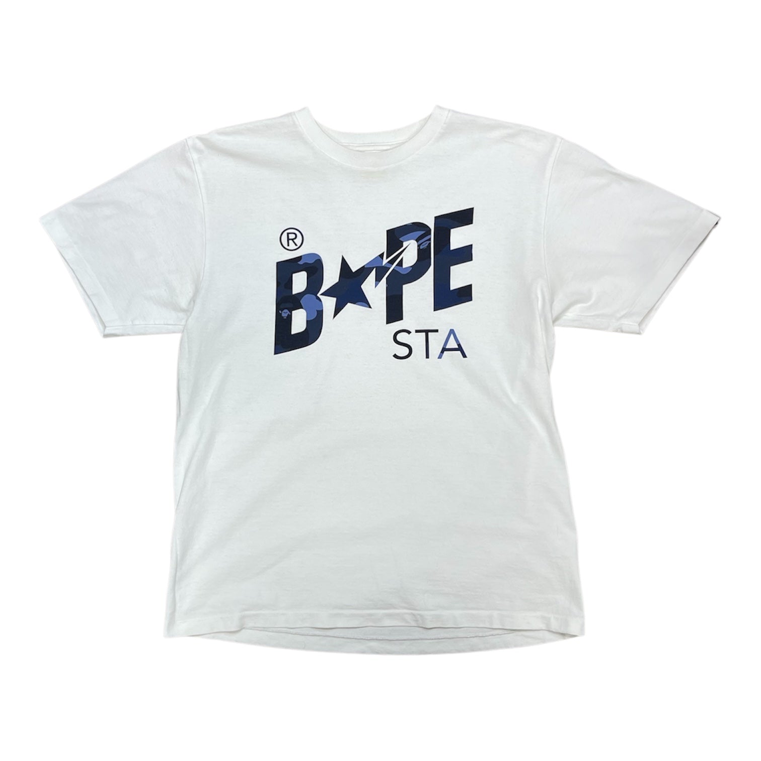 Bape FW19 Gradation Camo Bapesta White Blue Tshirt