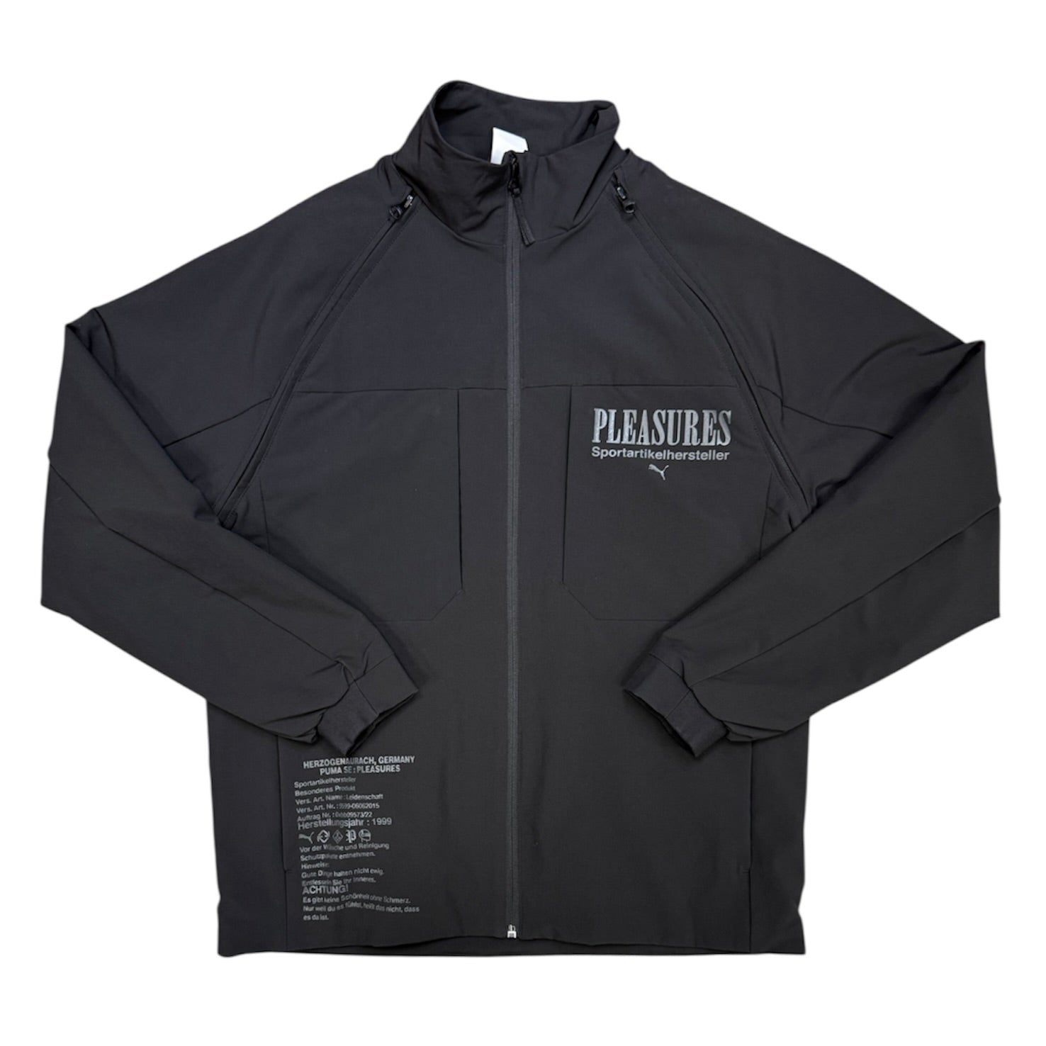 Puma x Pleasures FW23 Zip Off Black Jacket