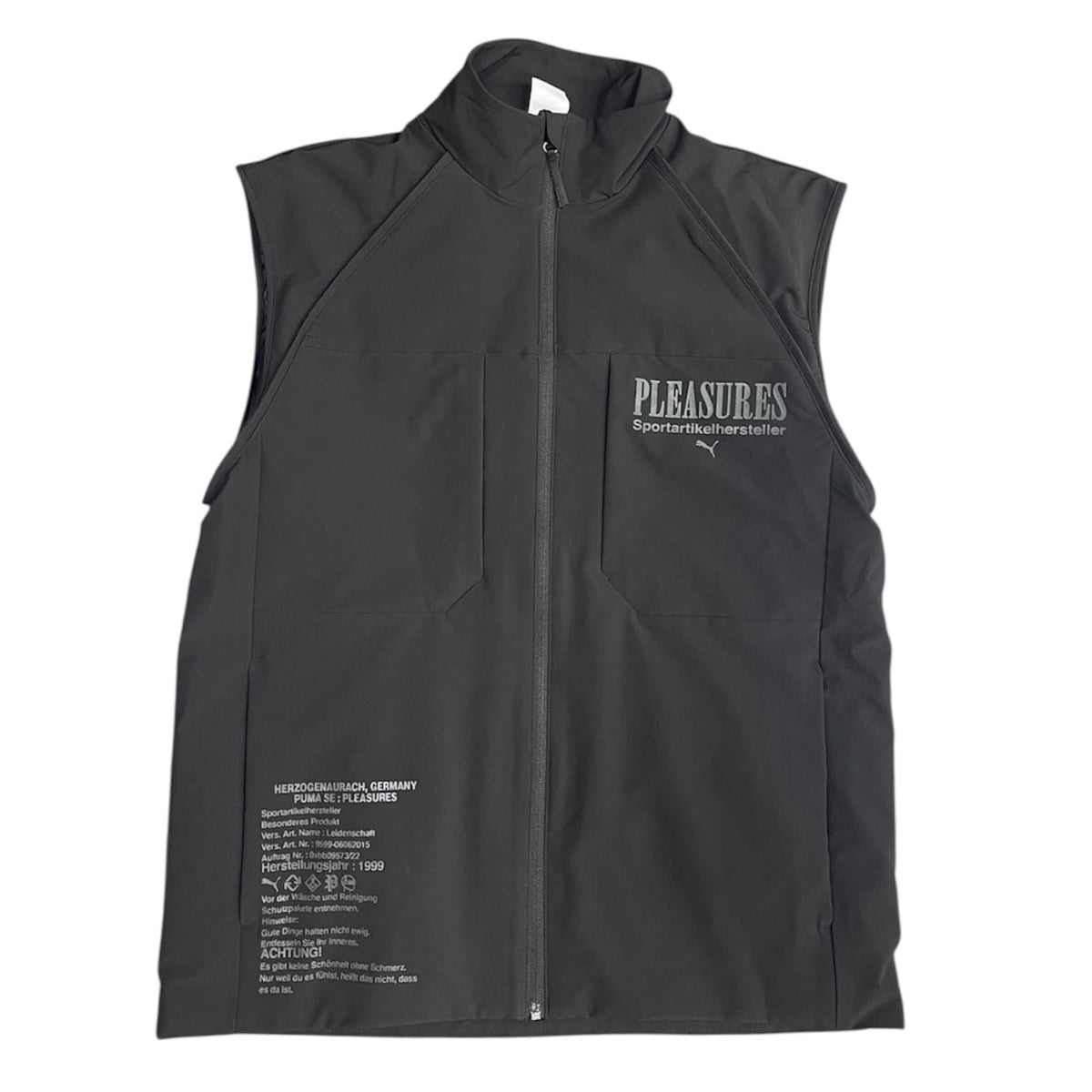 Puma x Pleasures FW23 Zip Off Black Jacket