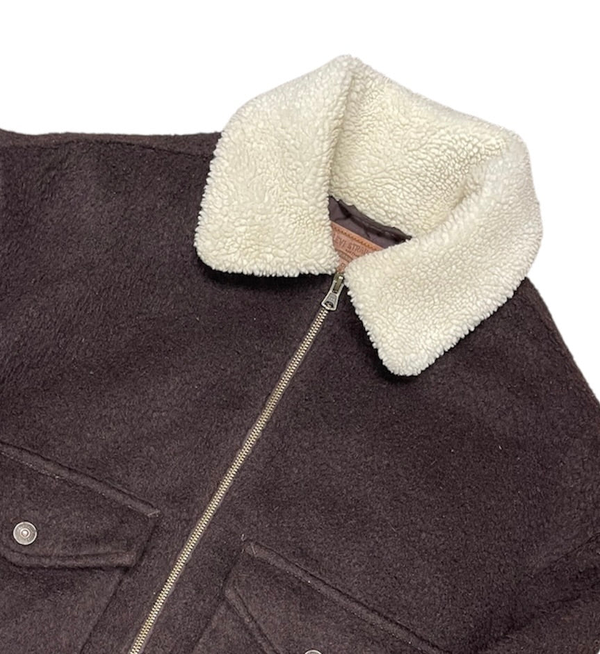 Levi's Baby Bubble Wool Brown Trucker Jacket (W)