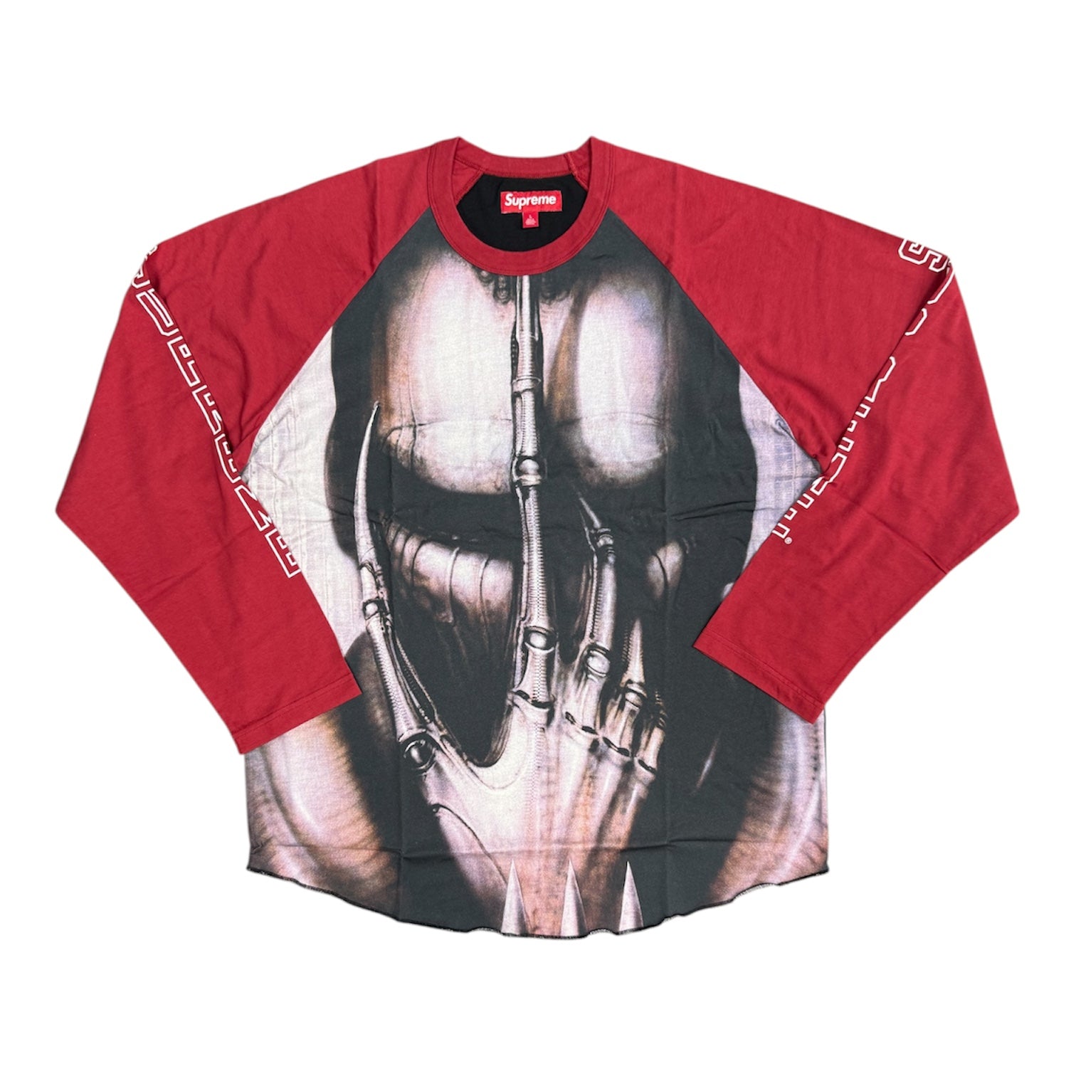 Supreme FW23 H.R. Giger Raglan Cardinal Long Sleeve