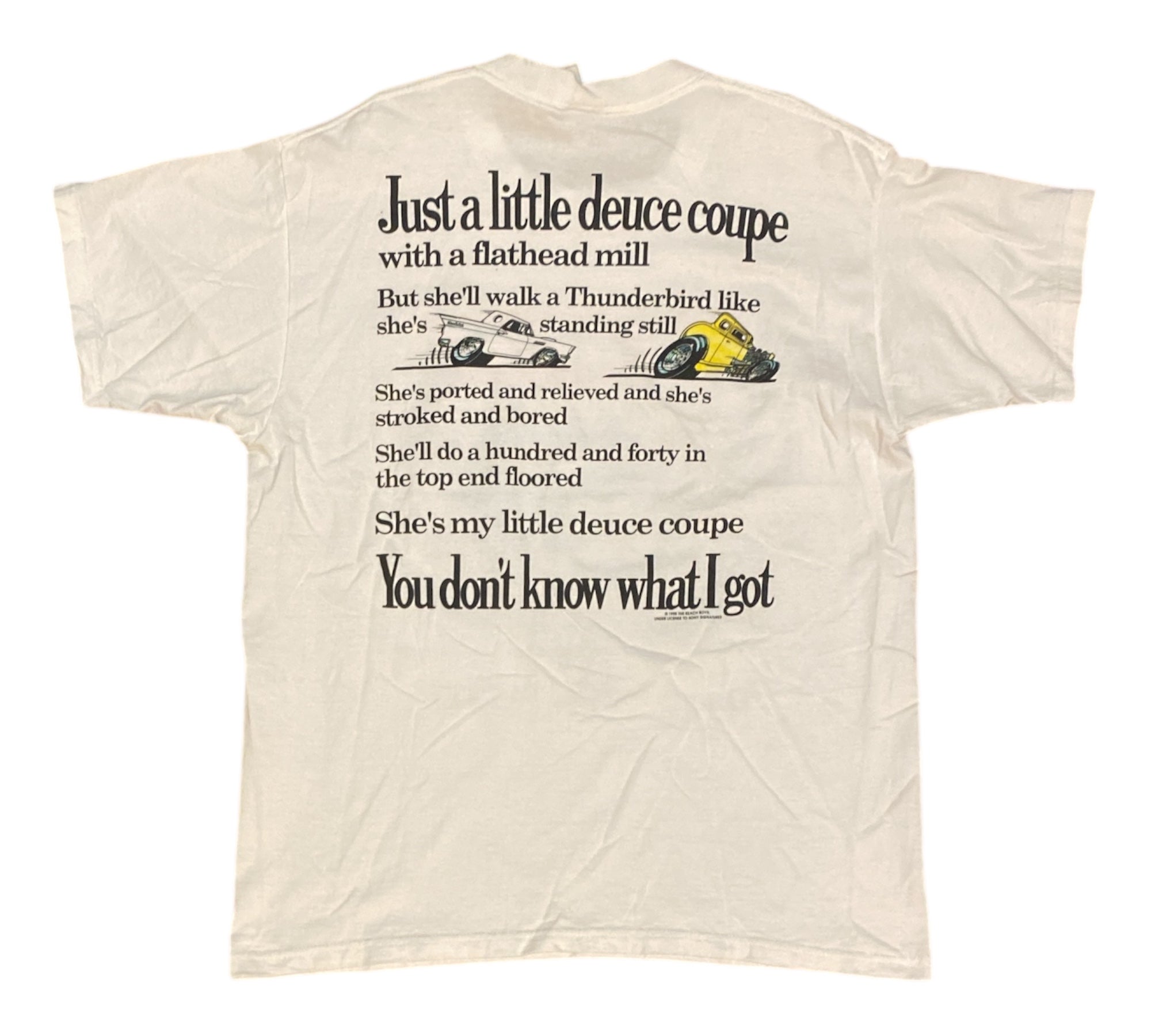 Vintage 1995 The Beach Boys Little Douce Coupe White Tshirt