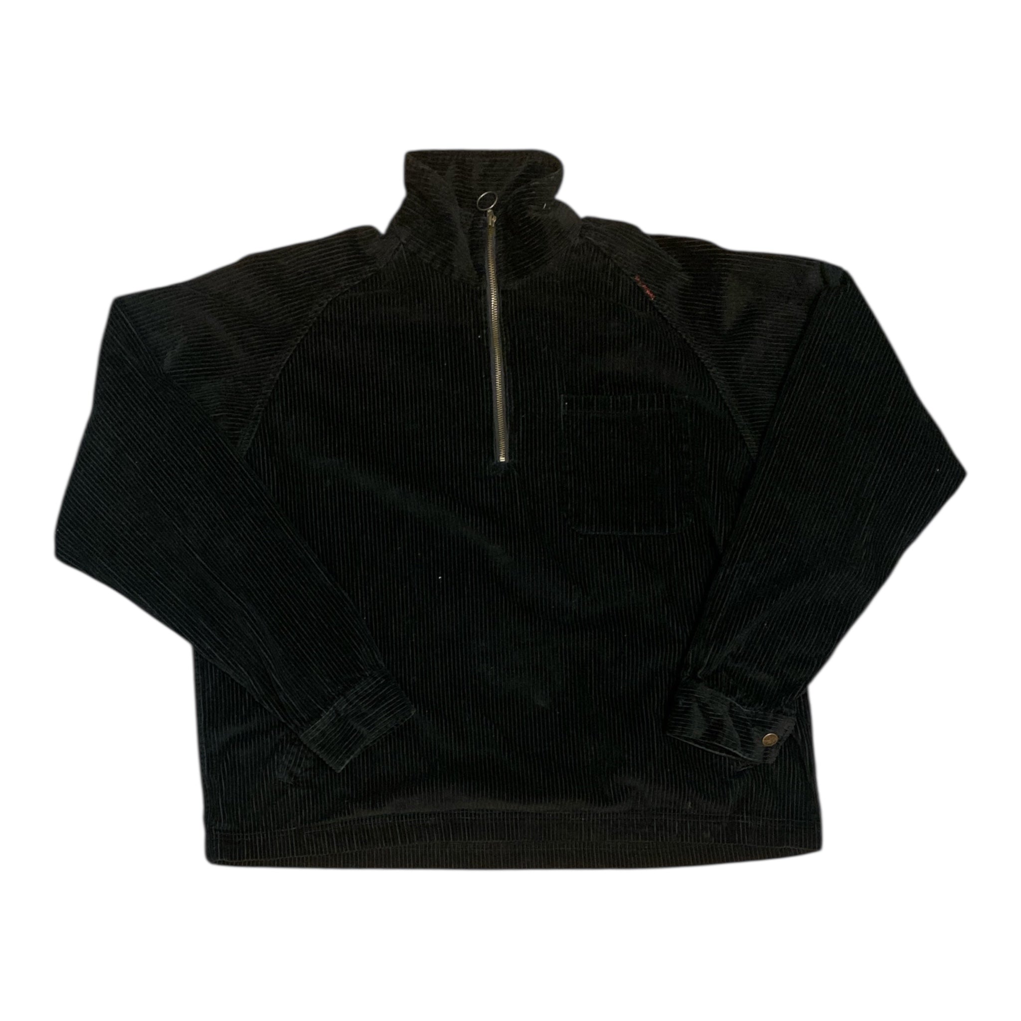 Honor The Gift Black Corduroy Half Zip Pullover