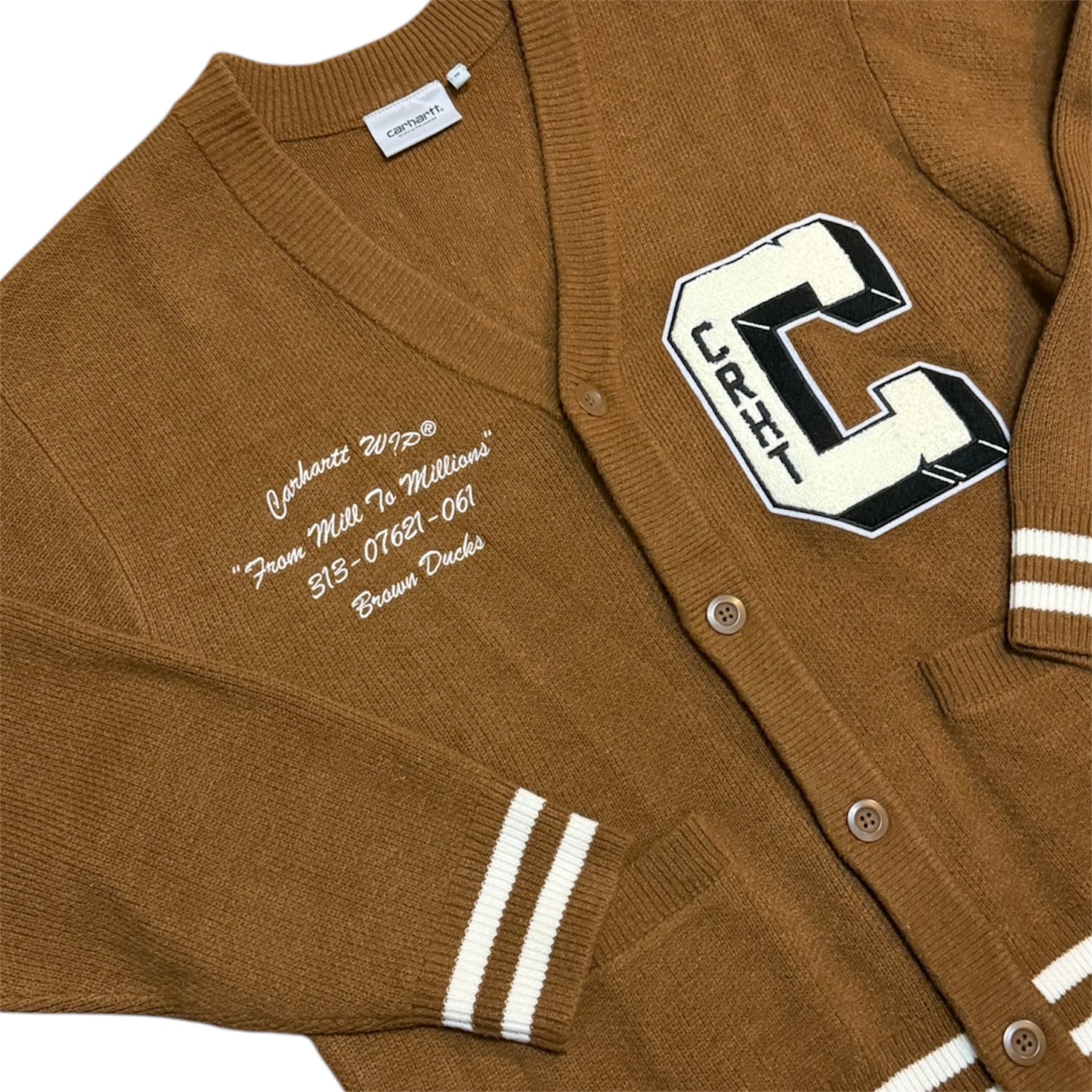 Carhartt WIP Ducks Brown Knitted Cardigan