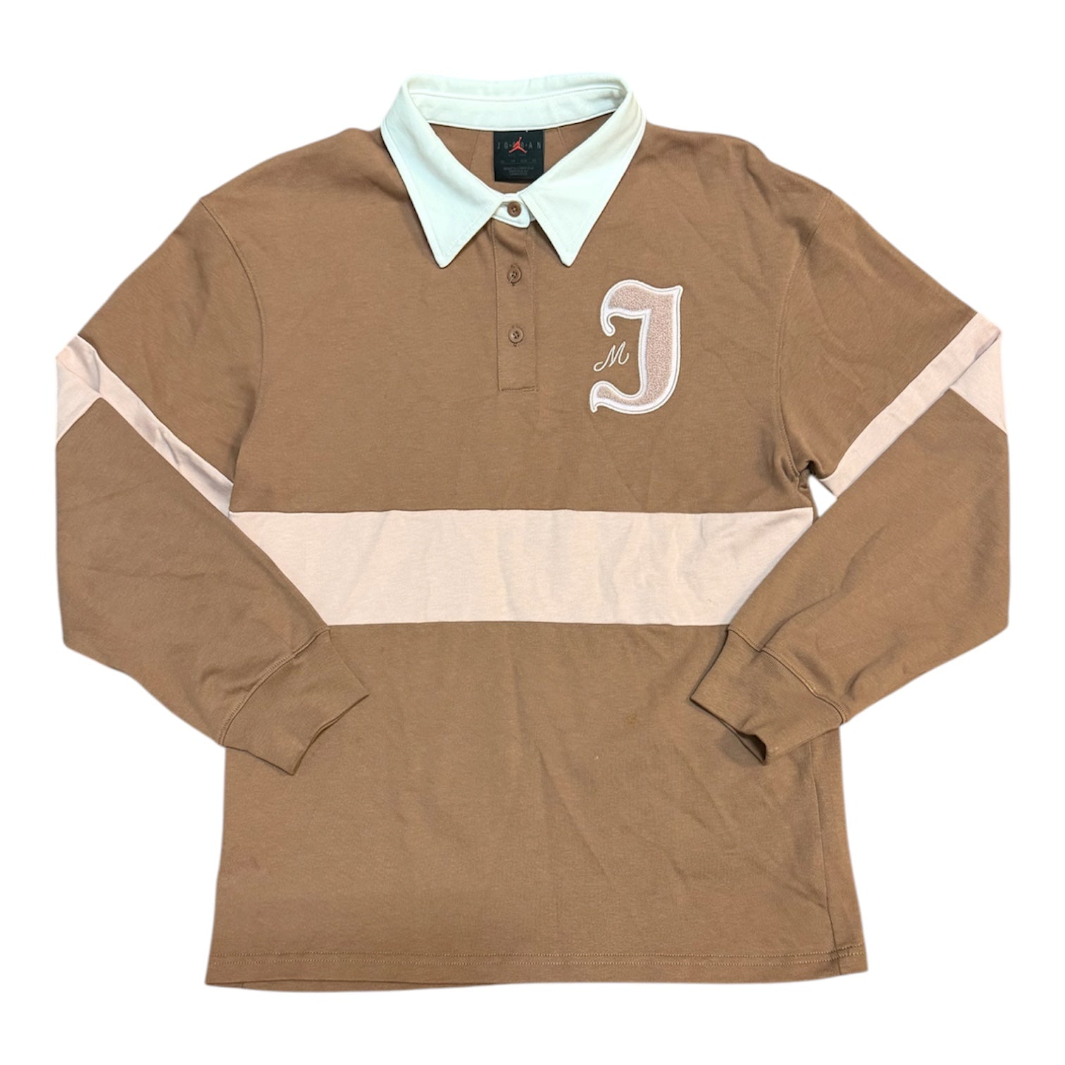 Jordan Life Brown Pink Rugby Polo Long Sleeve (W)