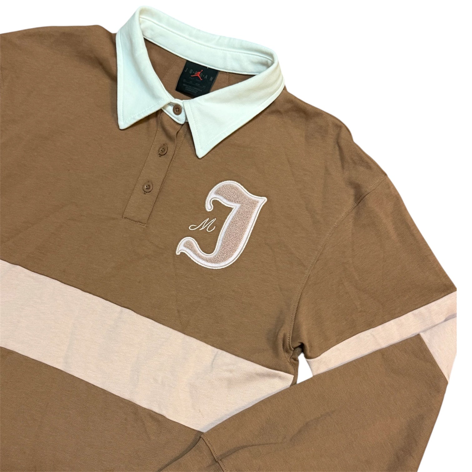 Jordan Life Brown Pink Rugby Polo Long Sleeve (W)