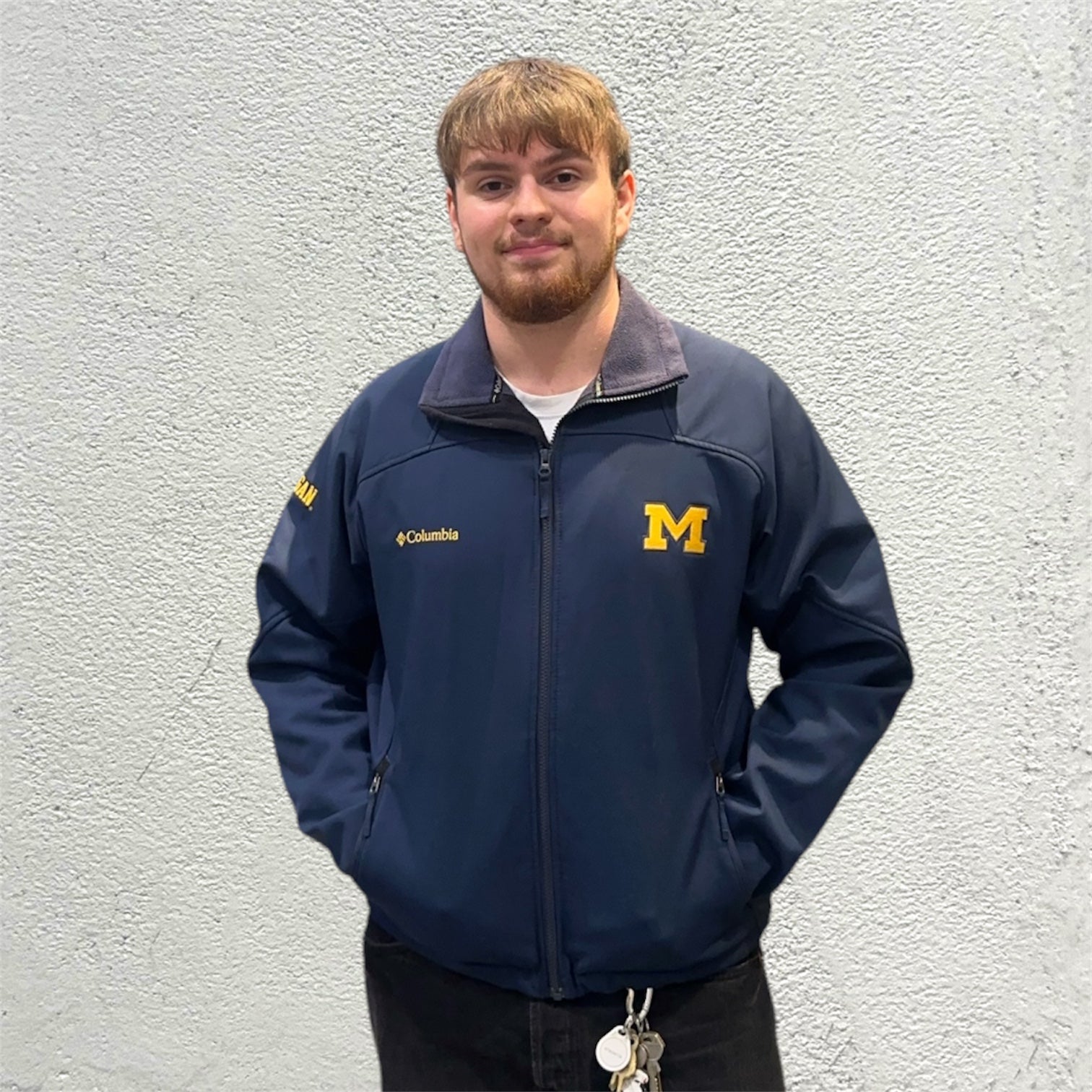 Columbia Michigan Navy Shell Jacket