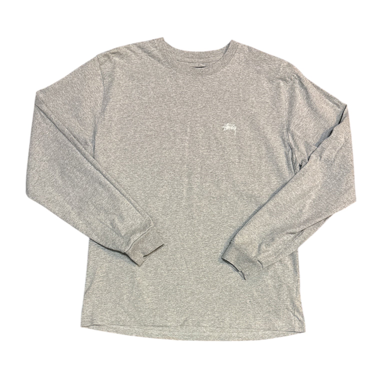 Stussy Small Logo Basic Grey Long Sleeve