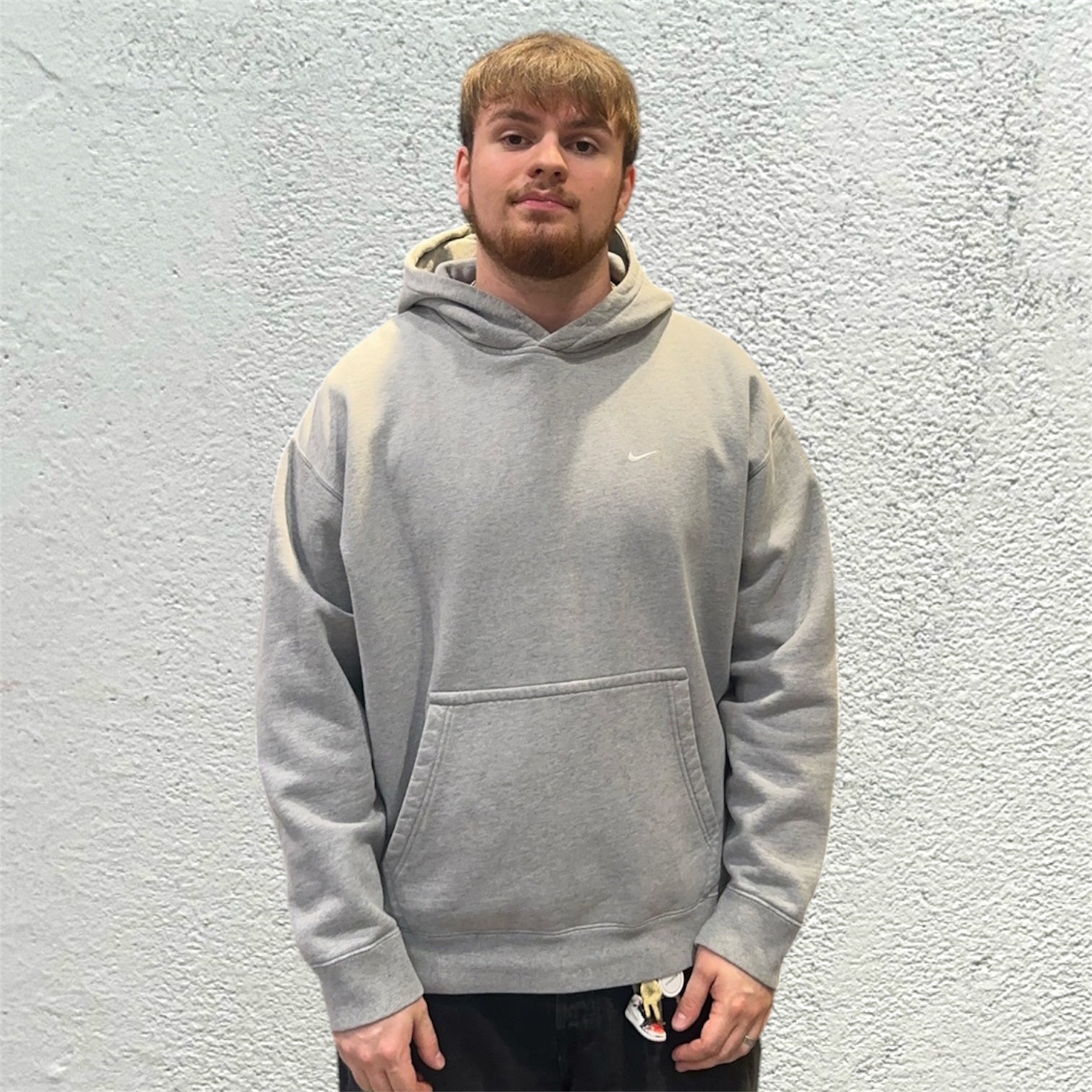 Nike Solo Swoosh Grey Fleece Hoodie