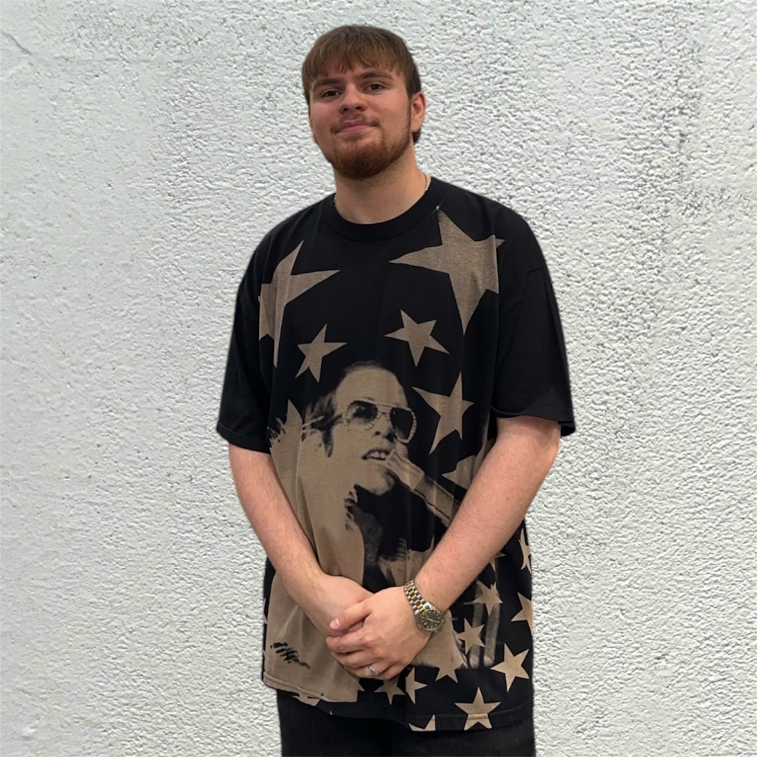 Elton John 2009 Stars Black Tshirt