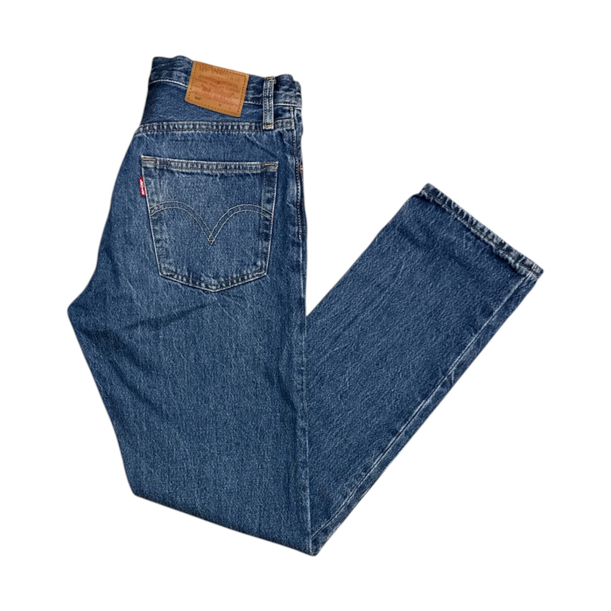 Levi's Premium 501 Straight Washed Blue Jeans