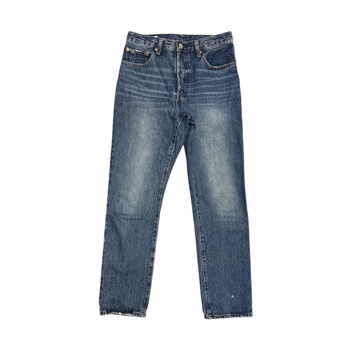 Levi's Premium 501 Straight Washed Blue Jeans