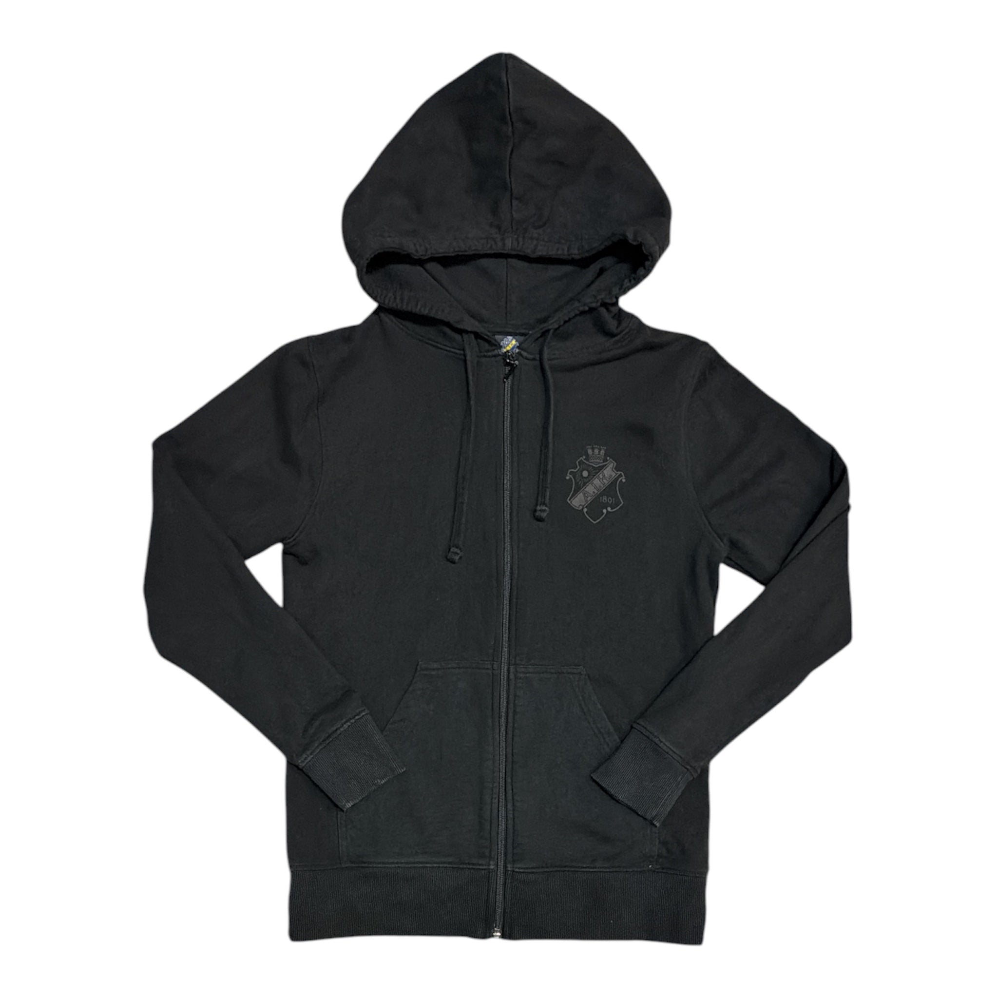AIK Football Full Zip Black Hoodie
