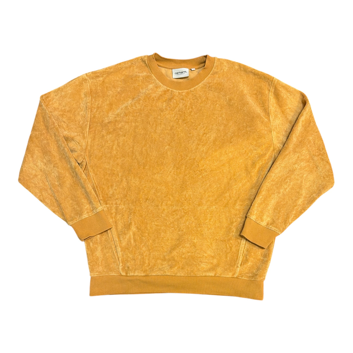 Carhartt WIP Silverton Mustard Velvet Effect Sweatshirt