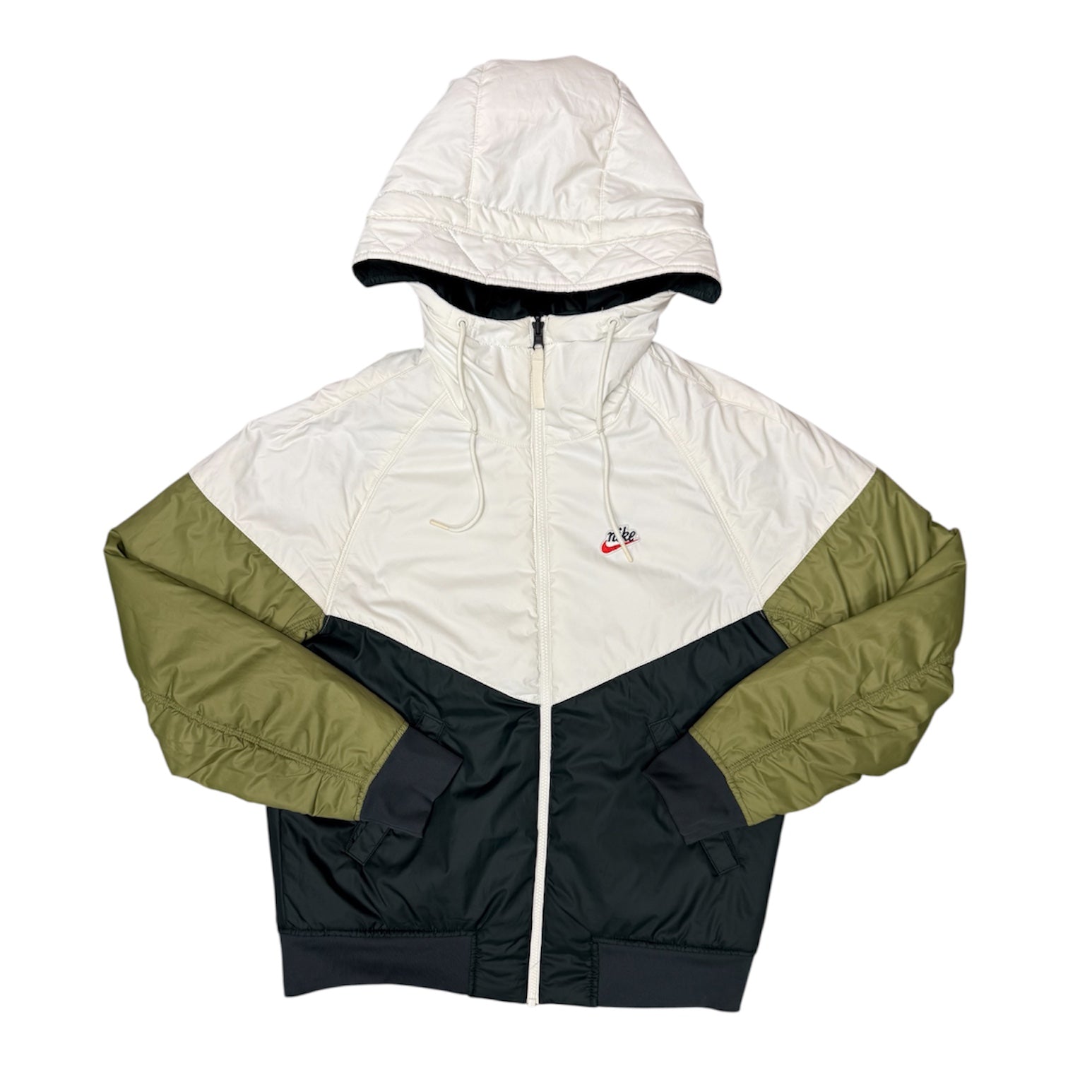 Nike Reversible Green White Padded Wind Jacket