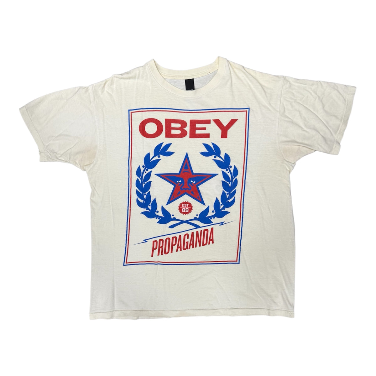 Obey Propaganda Print Cream Tshirt