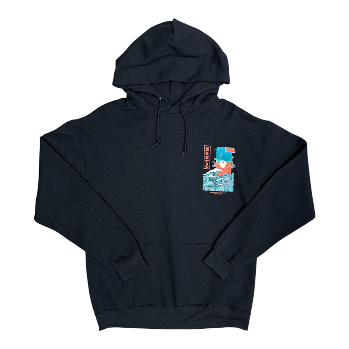 Bowery Supply Co. Wave Black Hoodie