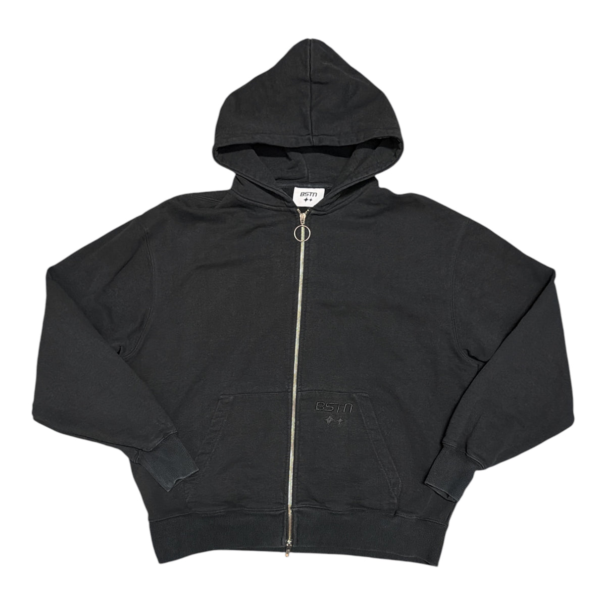 BSTN Heavyweight Full Zip Black Hoodie