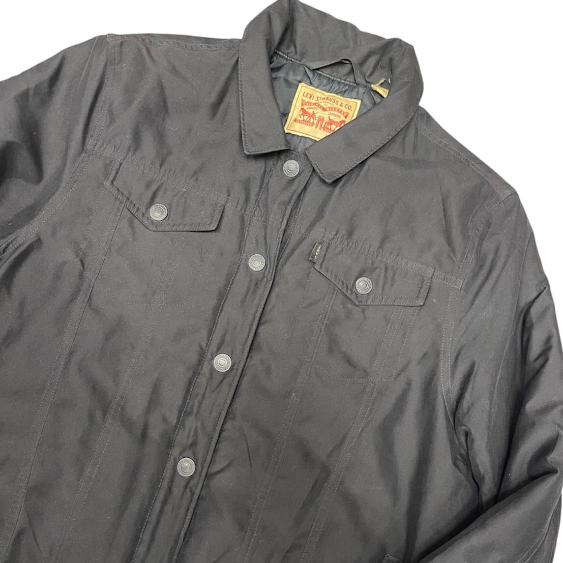 Levi's Black Padded Bomber Jacket