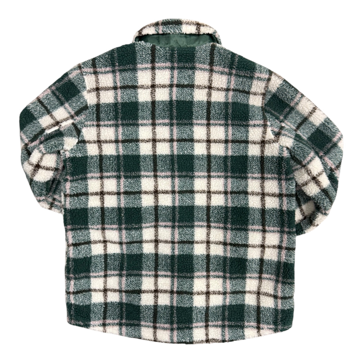 Volcom Sherpa Green White Overshirt Jacket (W)