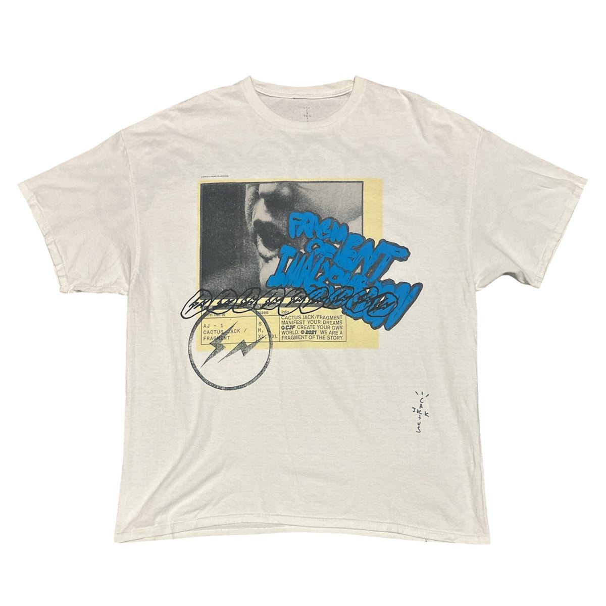 Travis Scott SS21 Cactus Jack for Fragment Manifest White Tshirt