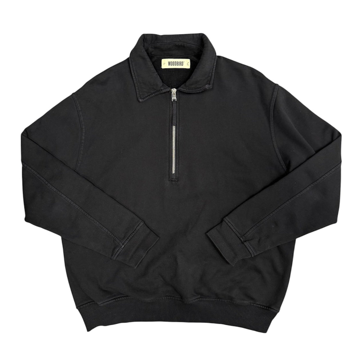 Woodbird Half Zip Black Sweatshirt