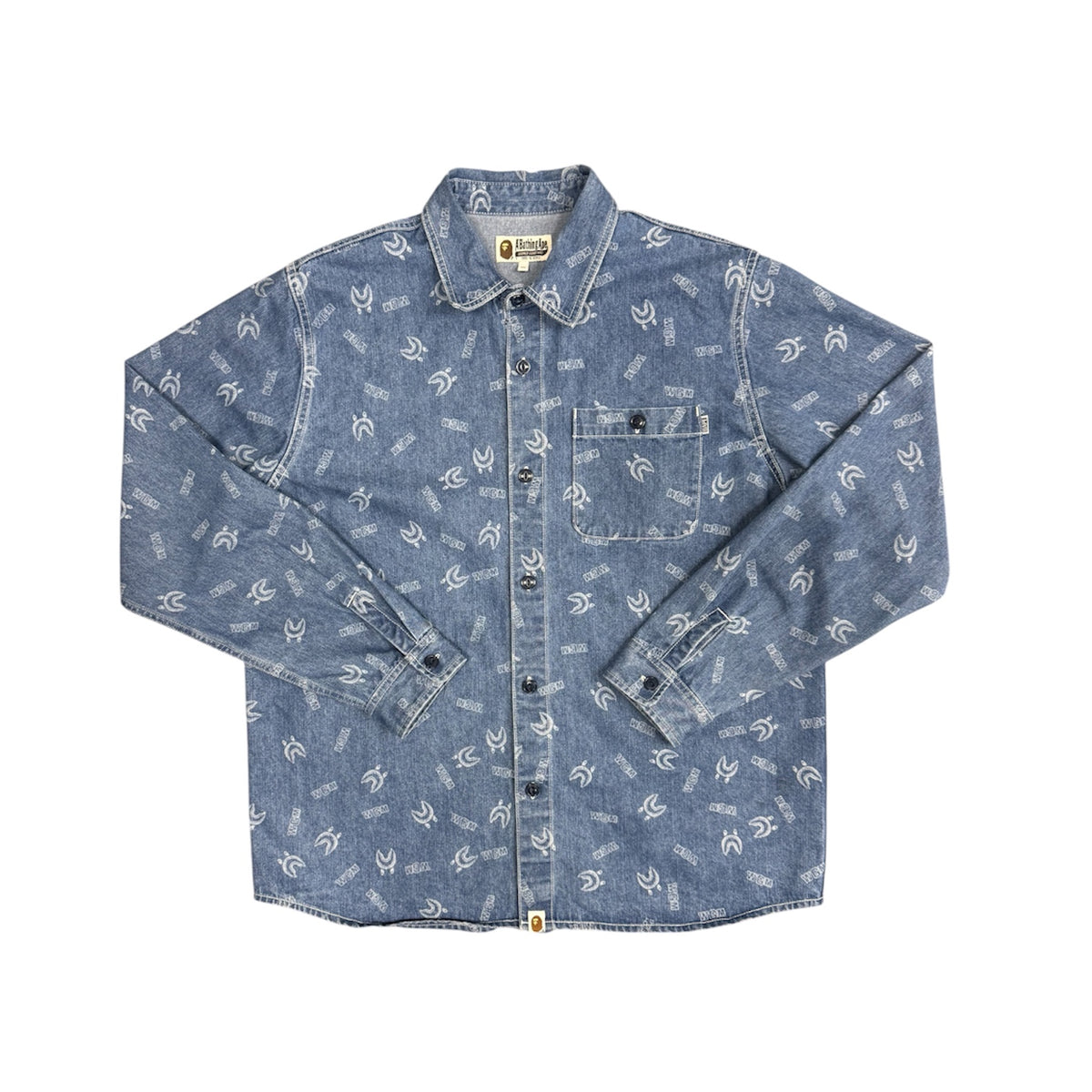 A Bathing Ape x WGM Monogram Denim Shirt
