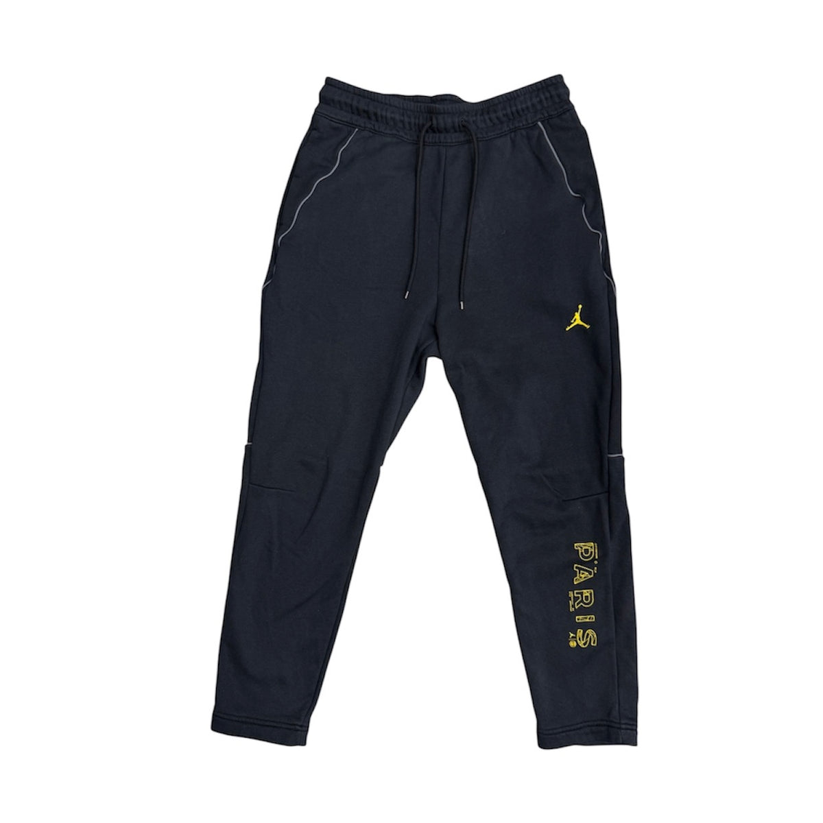 Jordan Paris Saint Germain Yellow Black Fleece Sweatpants