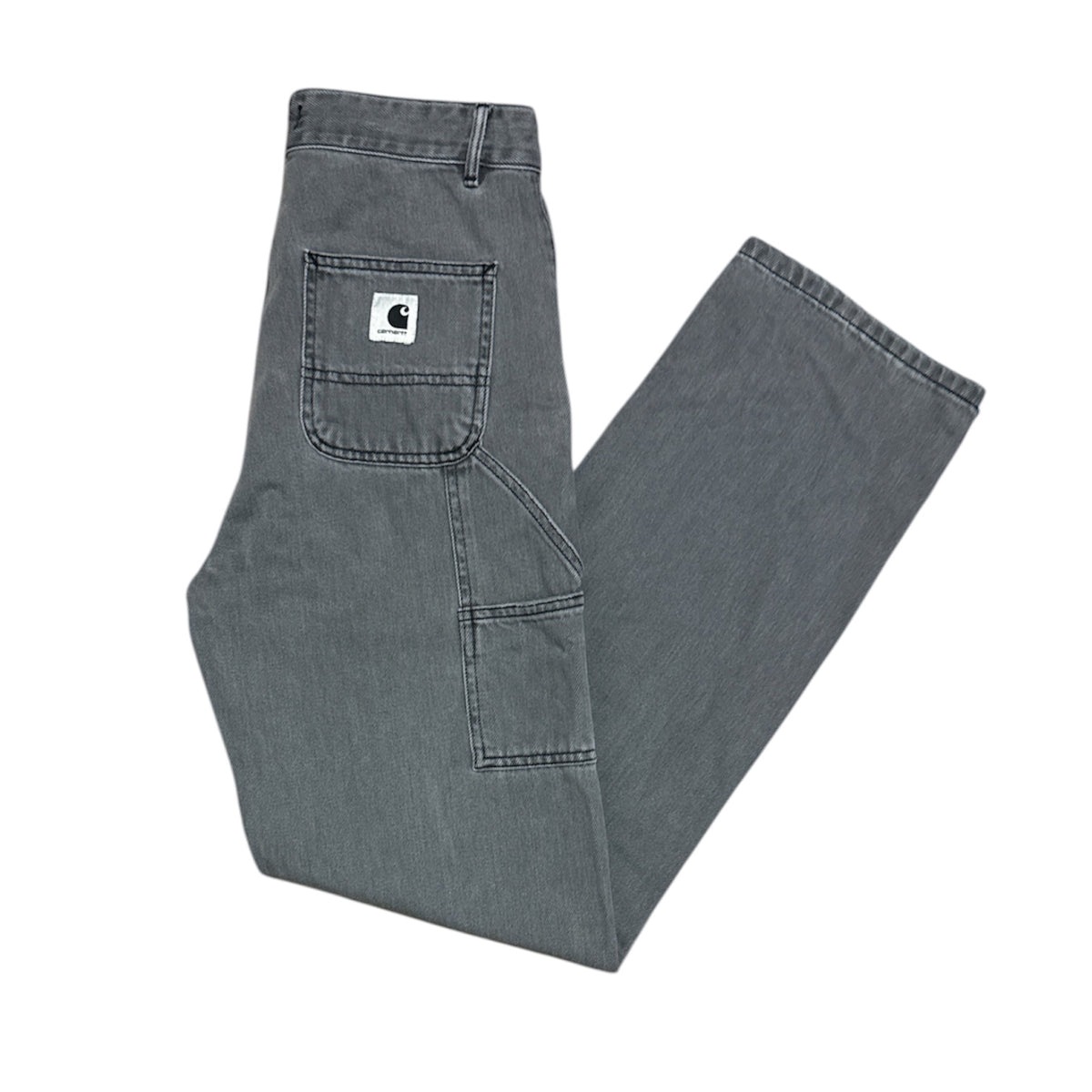 Carhartt WIP Pierce Straight Black Stone Bleached Carpenter Pants (W)