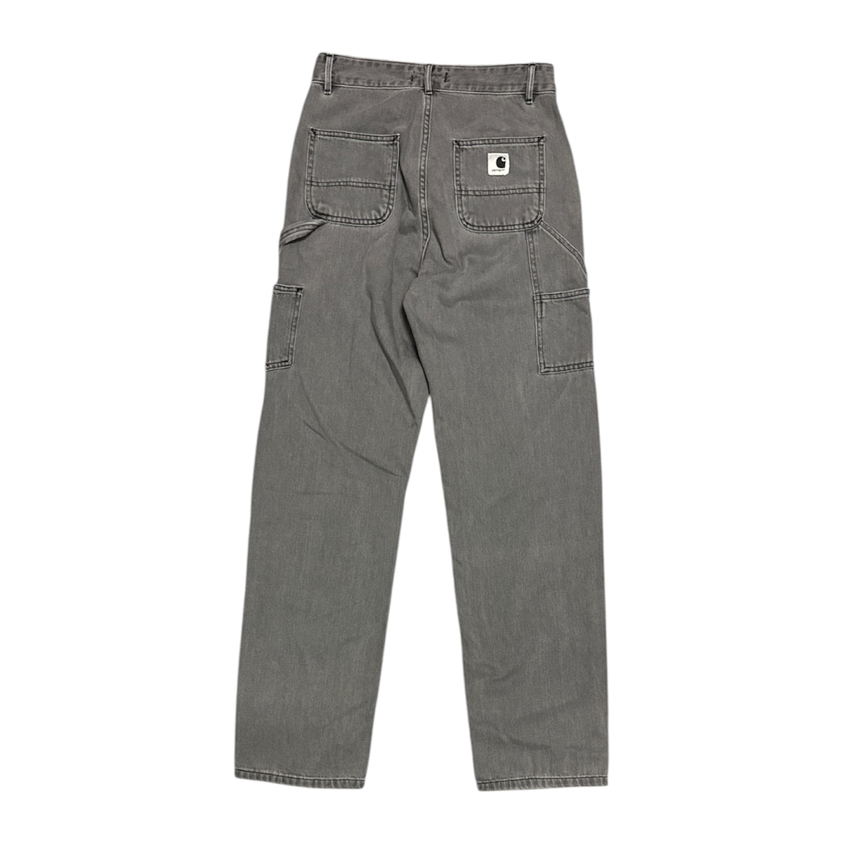 Carhartt WIP Pierce Straight Black Stone Bleached Carpenter Pants (W)
