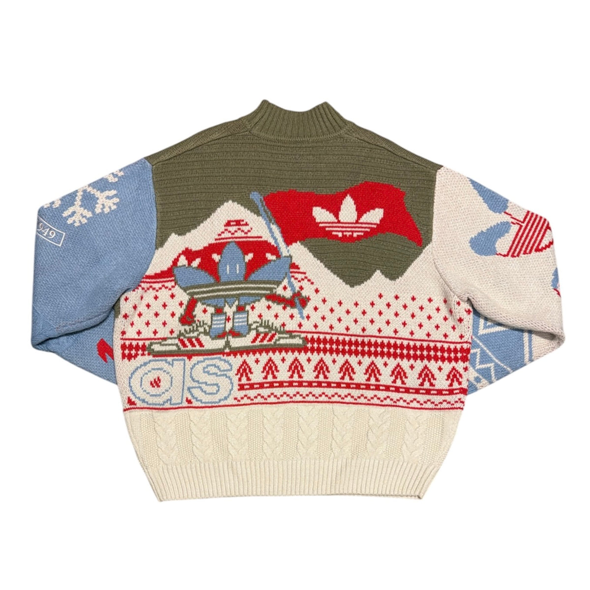 Adidas White Christmas Knitted Sweatshirt