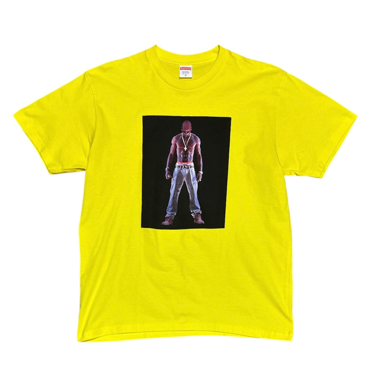 Supreme SS20 Tupac Hologram Yellow Tshirt