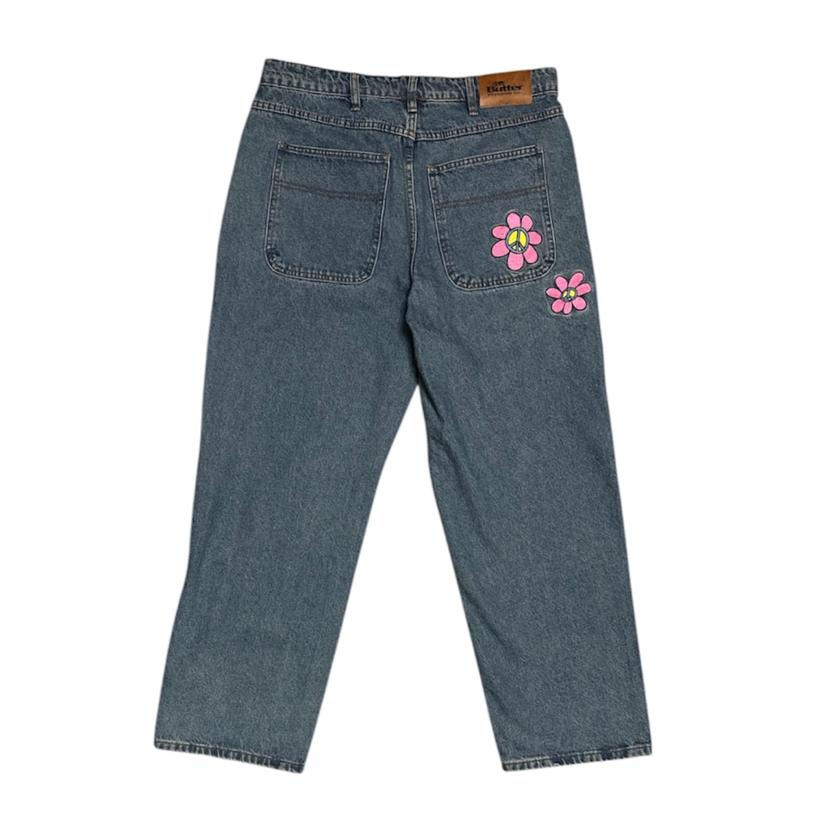 Butter Goods Skate Co Light Blue Relaxed Loose Fit Jeans