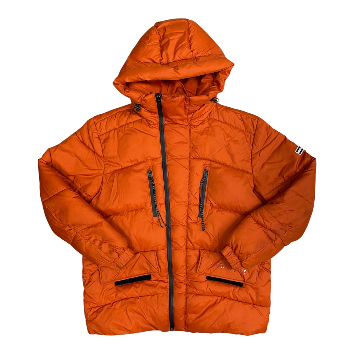 Tommy Jeans Asymmetric Zip Orange Puffer Jacket