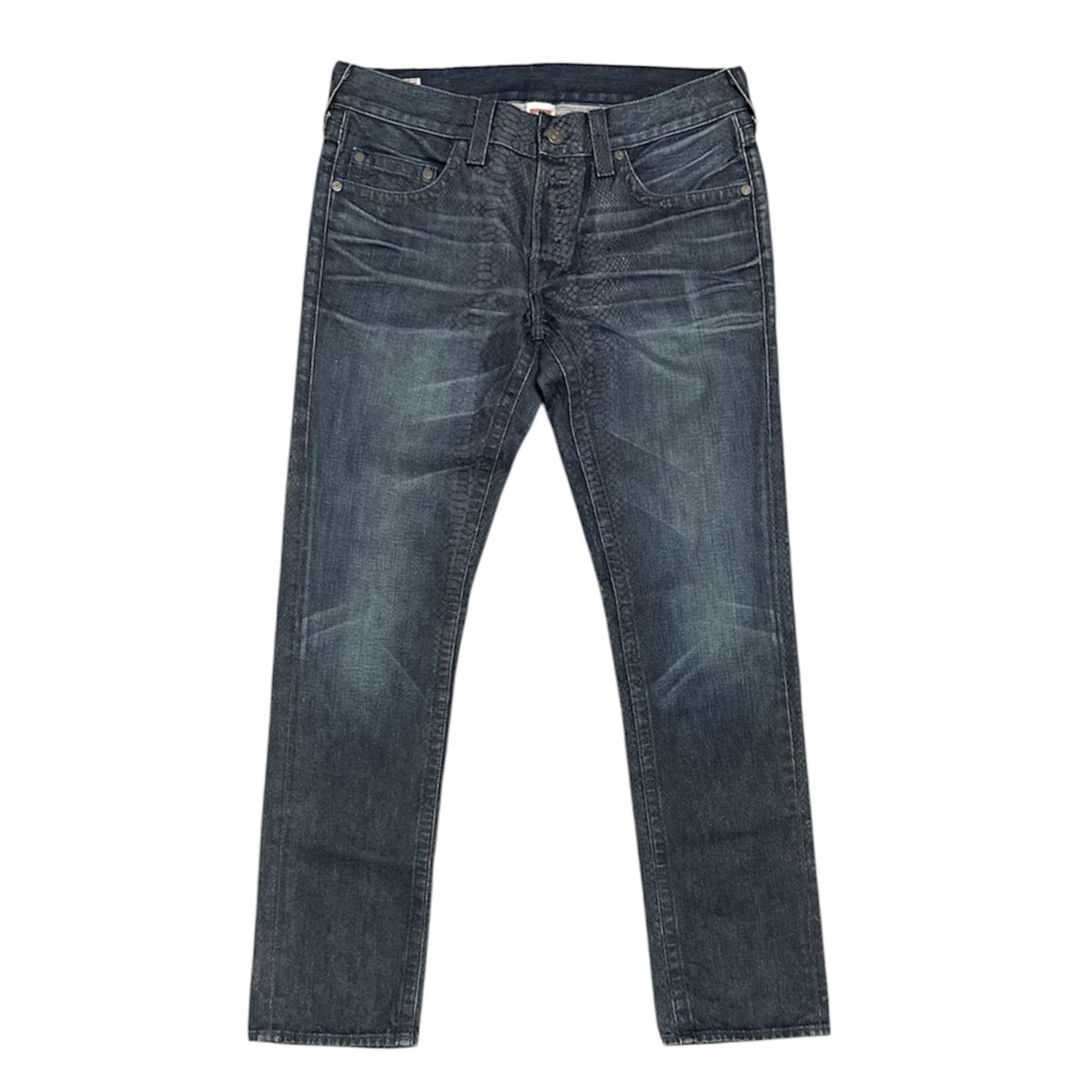 True Religion Snake Print Dark Blue Jeans
