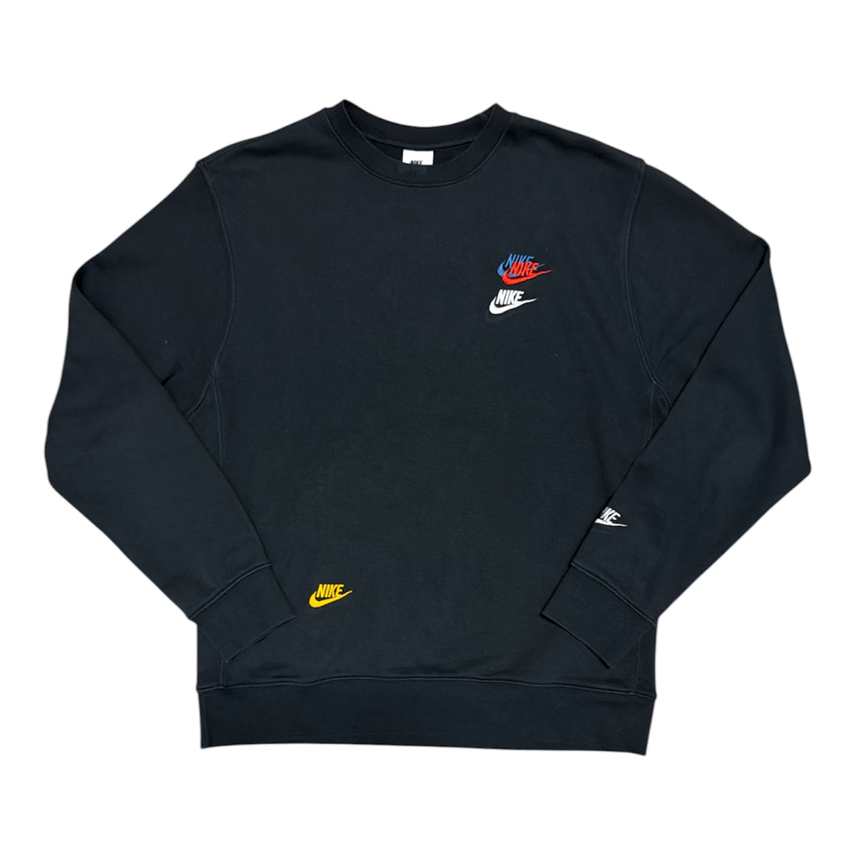 Nike Sportswear Essentials+ French Terry Black Multi Logo Sweatshirt
