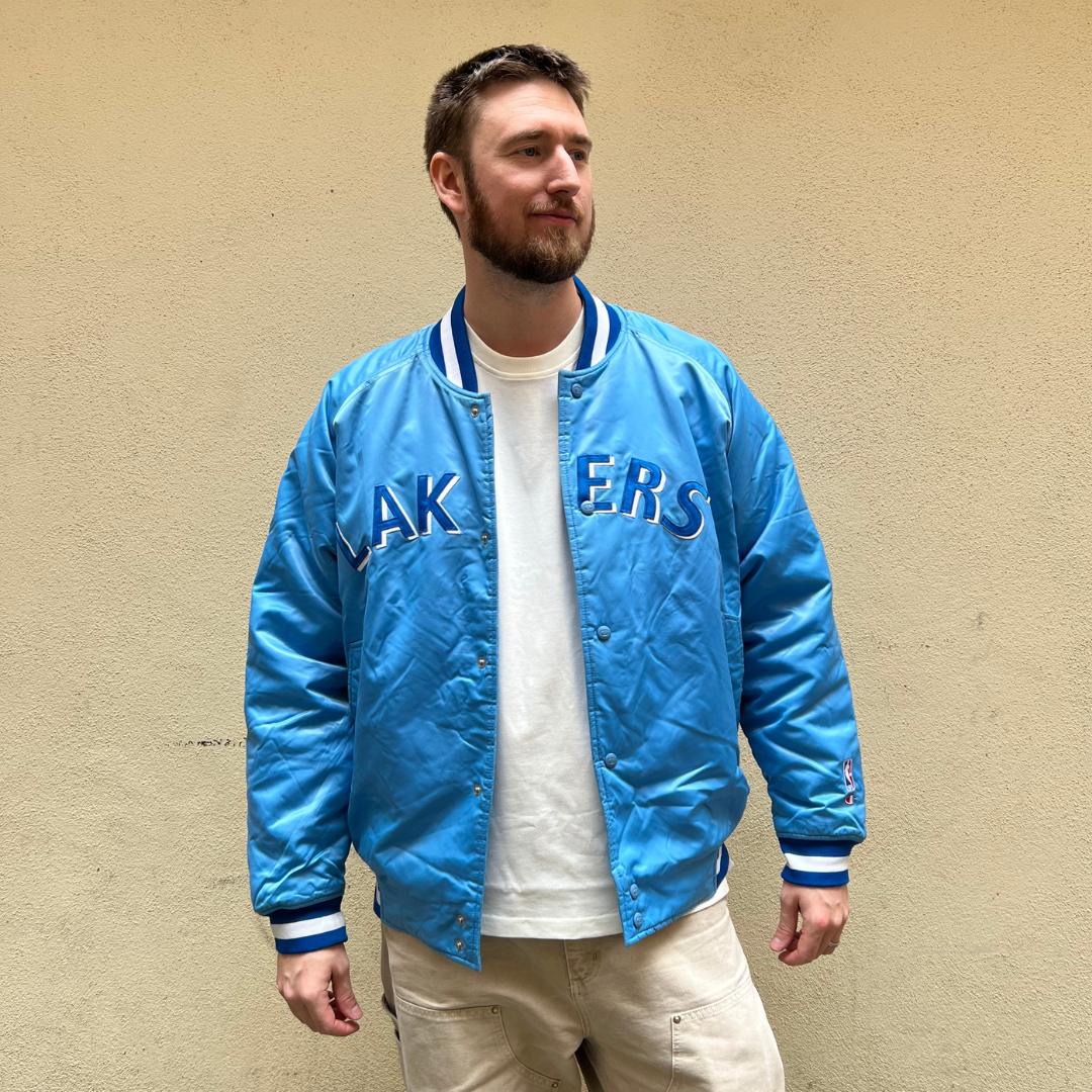 Vintage Champion Hardwood Classics NBA LA Lakers Varsity Jacket