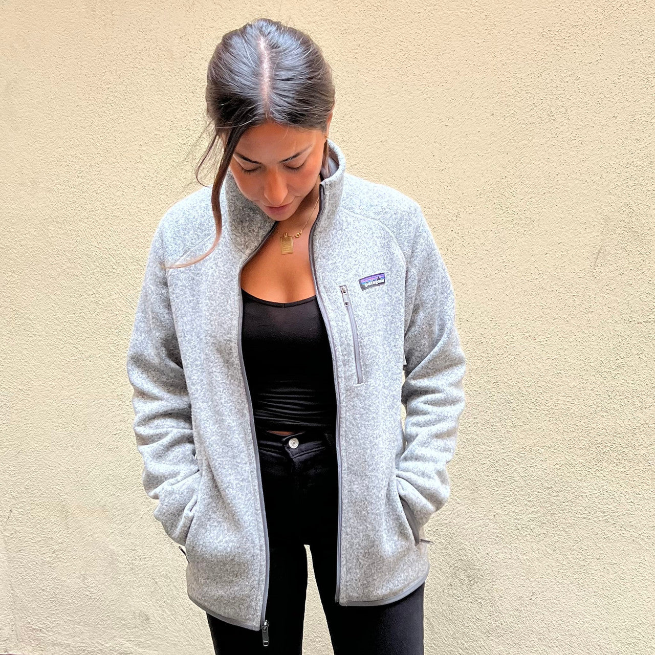 Patagonia Mock Neck Knitted Zip Up