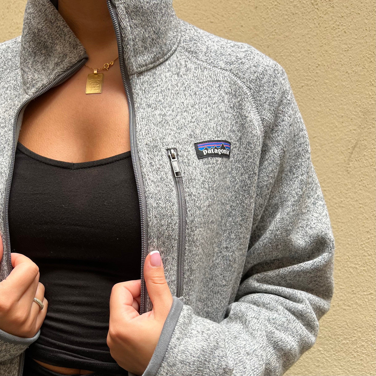 Patagonia Mock Neck Knitted Zip Up
