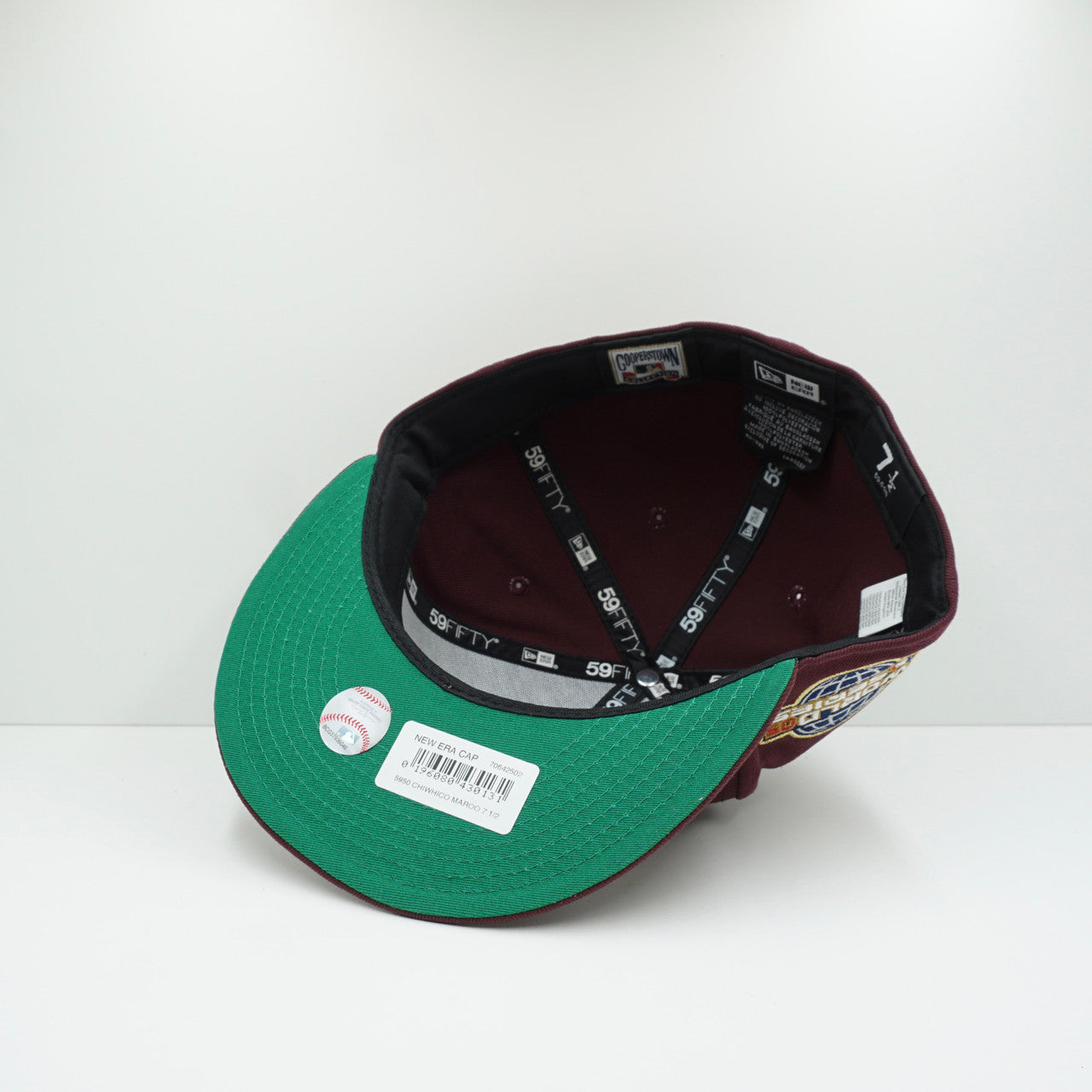 New Era White Sox Maroon Fitted Cap