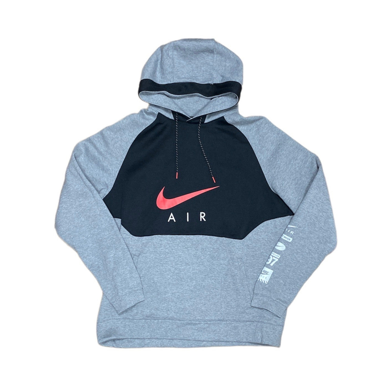 Nike Air Logo Hoodie Black Grey Red