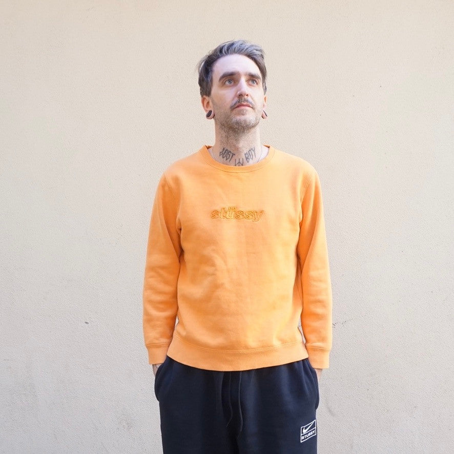 Stussy Orange Crewneck Sweater
